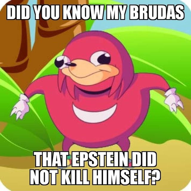 DID YOU KNOW MY BRUDAS ww THAT EPSTEIN DID NOTKILLHIMSELFD - iFunny