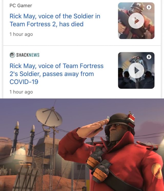PC Gamer Rick May, voice of the Soldier in Team Fortress 2, has died 1 ...