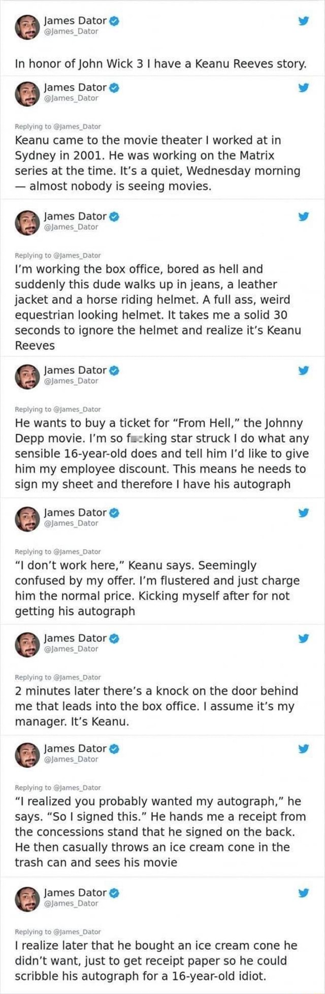 James Dator james Dator In honor of John Wick 3 I have a Keanu