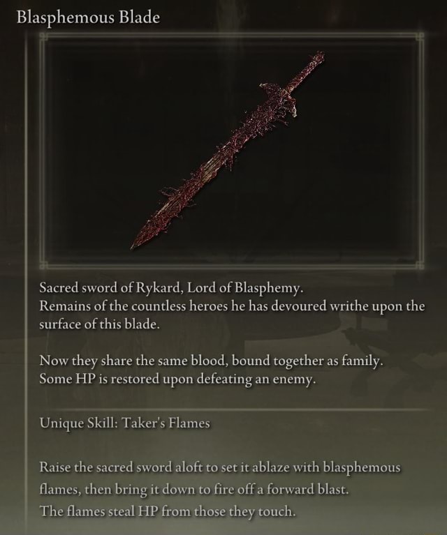 Blasphemous Blade Sacred Sword Of Rykard Lord Of Blasphemy Remains Of   5152ca167defca6217719eb3053900172d7fd4ff44d94b0f345f99dc97f79d1f 1 