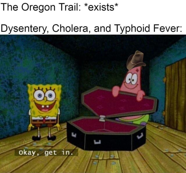 The Oregon Trail *exists* Dysentery, Cholera, and Typhoid Fever Okay