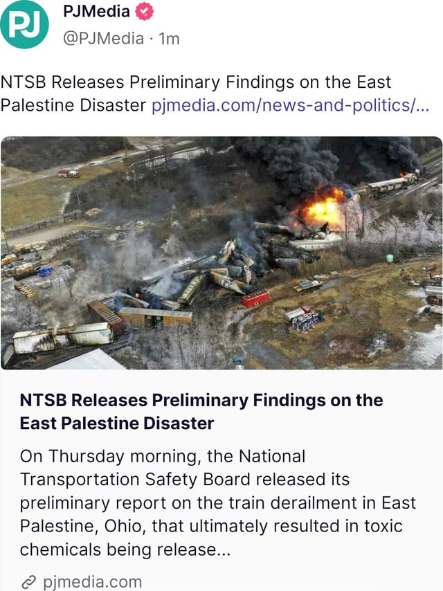 PJMedia @PJMedia NTSB Releases Preliminary Findings On The East ...