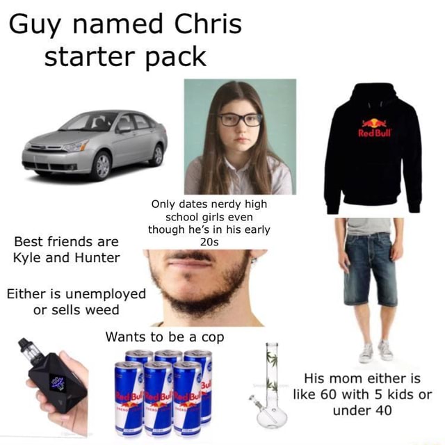 Guy named Chris starter pack Only dates nerdy high school girls even ...