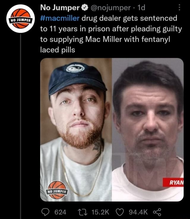 No Jumper nojumper macmiller Drug Dealer Gets Sentenced SS To 11 