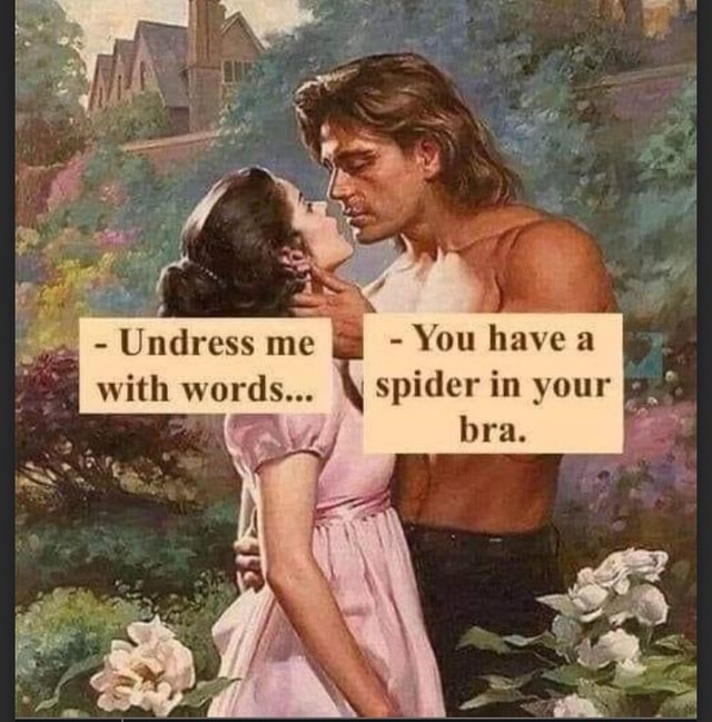  Undress me You have a with words... \ spider in your bra. iFunny