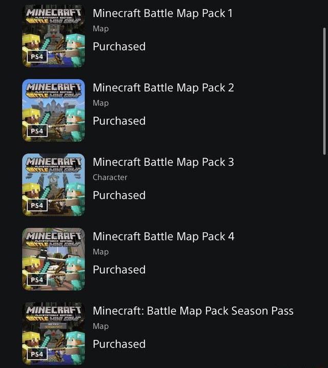 HIHELRREY Minecraft Battle Map Pack 1 Map Purchased Minecraft Battle ...