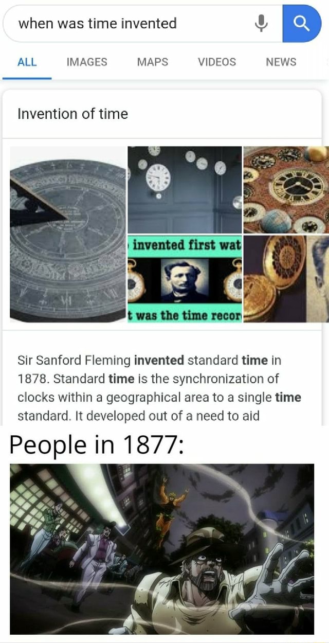 ALL NEWS Sir Sanford Fleming invented standard time in 1878. Standard