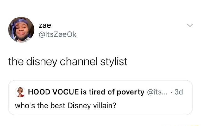 The Disney Channel Stylist Hood Vogue Is Tired Of Poverty Its Who S