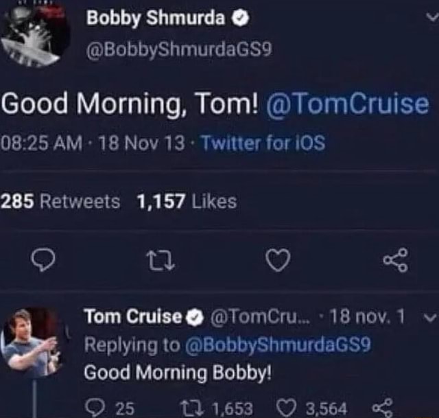 Bobby Shmurda @ Good Morning, Tom! @TomCruise AM 18 Nov 13 Twitter for ...
