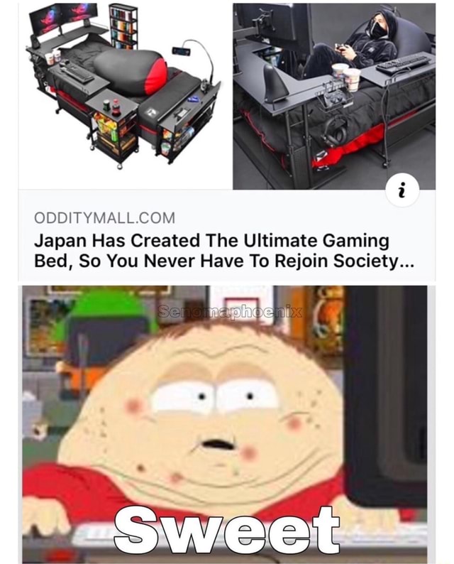 Odditymallcom Japan Has Created The Ultimate Gaming Bed So You Never Have To Rejoin Society