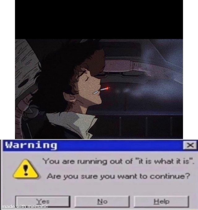 Warning with You are running out of