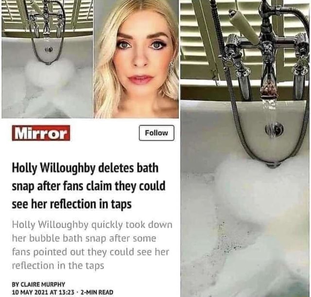 Holly Willoughby deletes bath snap after fans claim they could see her ...