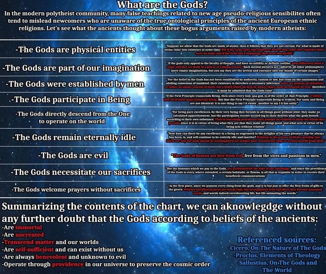 What the are Gods? In the modern polytheist community, many fal ite ...