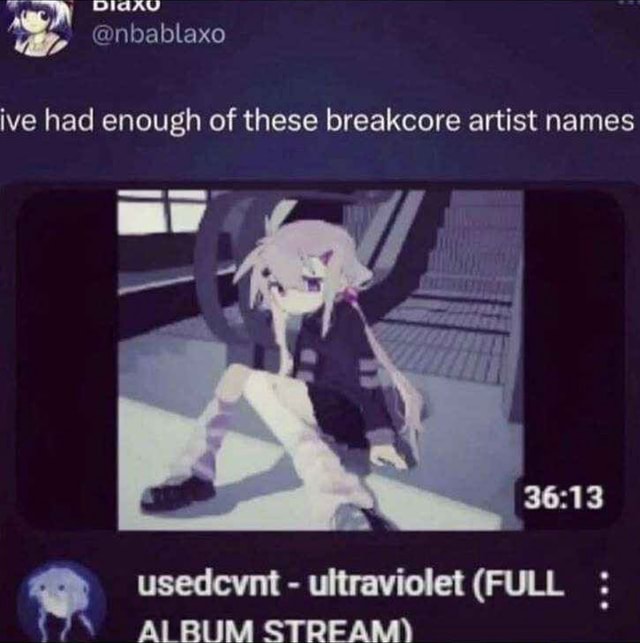 DIGAY ive had enough of these breakcore artist names usedcvnt ...