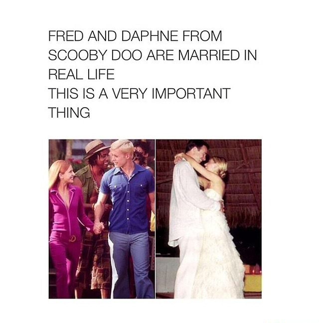 FRED AND DAPHNE FROM SCOOBY DOO ARE MARRIED IN REAL LIFE THIS IS A VERY ...