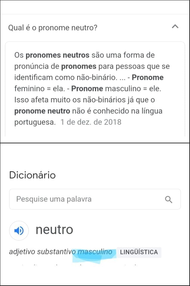 Qual é O Pronome Neutro Os Pronomes Neutros São Uma Forma De Pronúncia De Pronomes Para Pessoas 7350