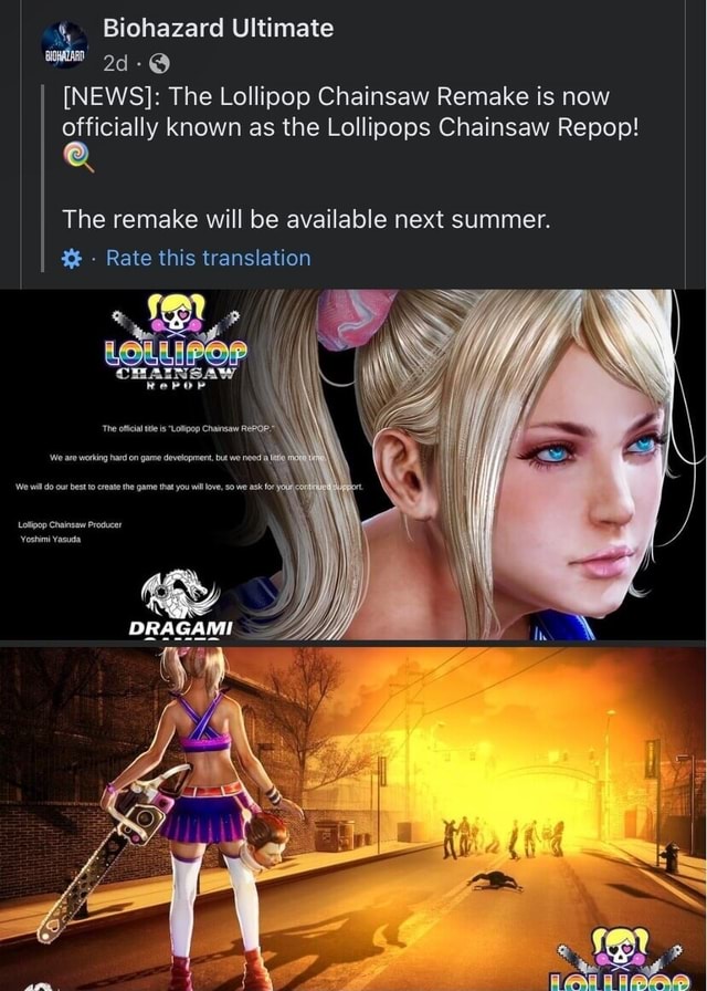 Remake de Lollipop Chainsaw tem sua primeira imagem divulgada