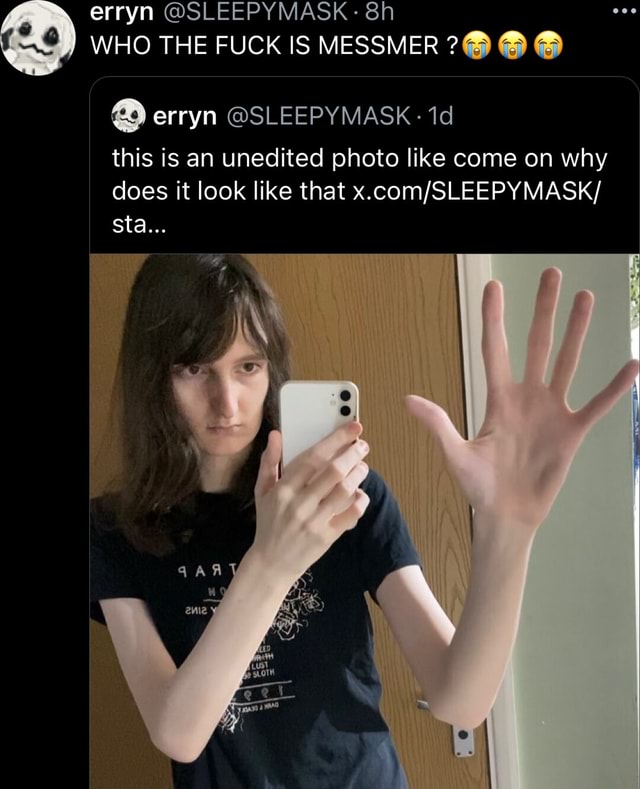 Erryn @SLEEPYMASK-: WHO THE FUCK IS MESSMER erryn @SLEEPYMASK this is ...