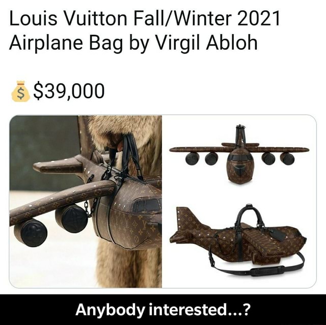 greenscreen Louis Vuitton Airplane Bag by Virgil Abloh #virgil #virgi