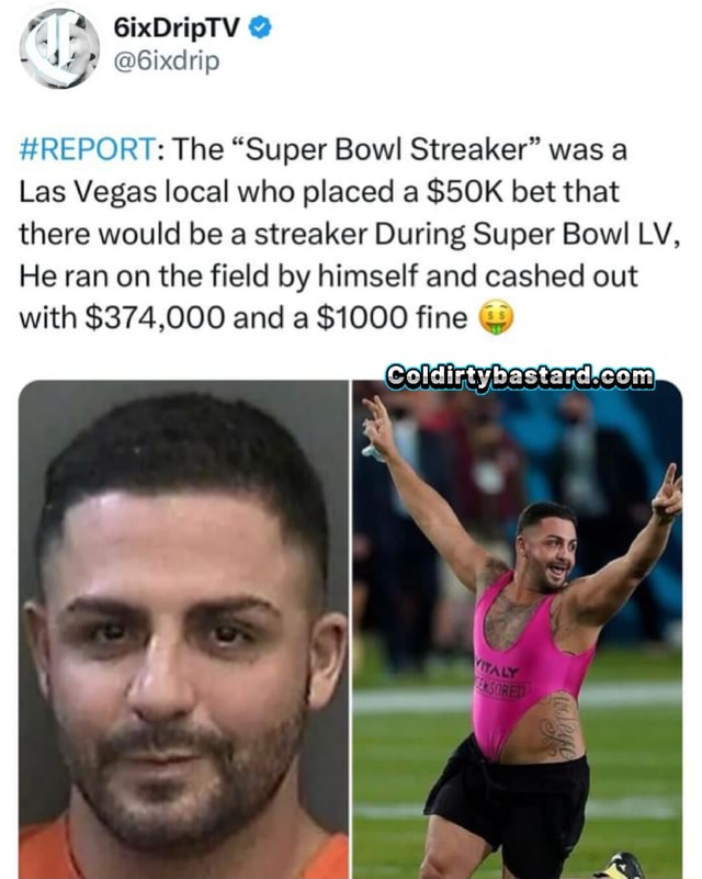 super bowl las vegas streaker