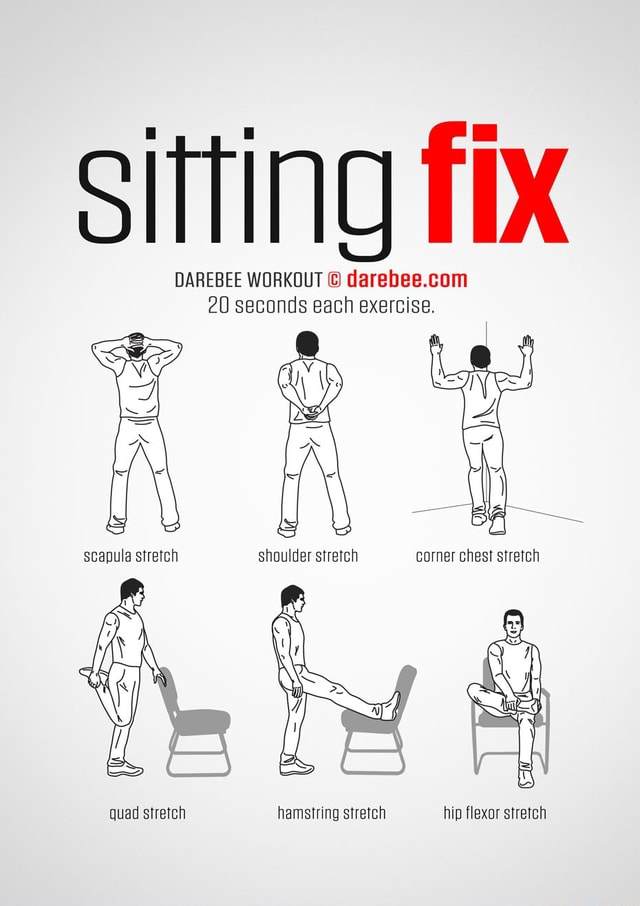 Exercise Without Leaving Your PC - Sitting fix DAREBEE WORKOUT 20 ...