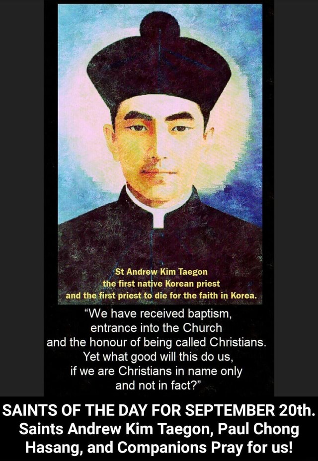 St Andrew Kim Taegon the first native Korean priest and the first priest to die for the faith in