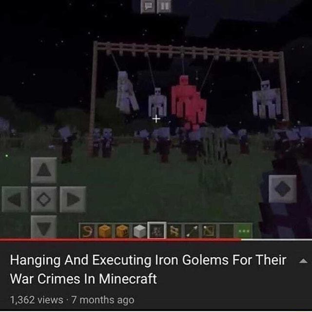 Des E Hanging And Executing Iron Golems For Their War Crimes In