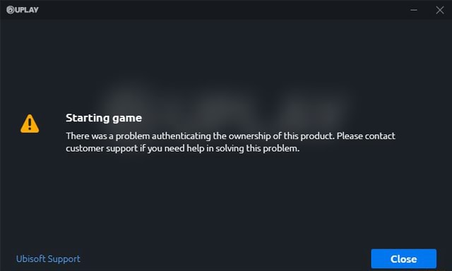 A Starting game There was a problem authenticating the ownership of ...