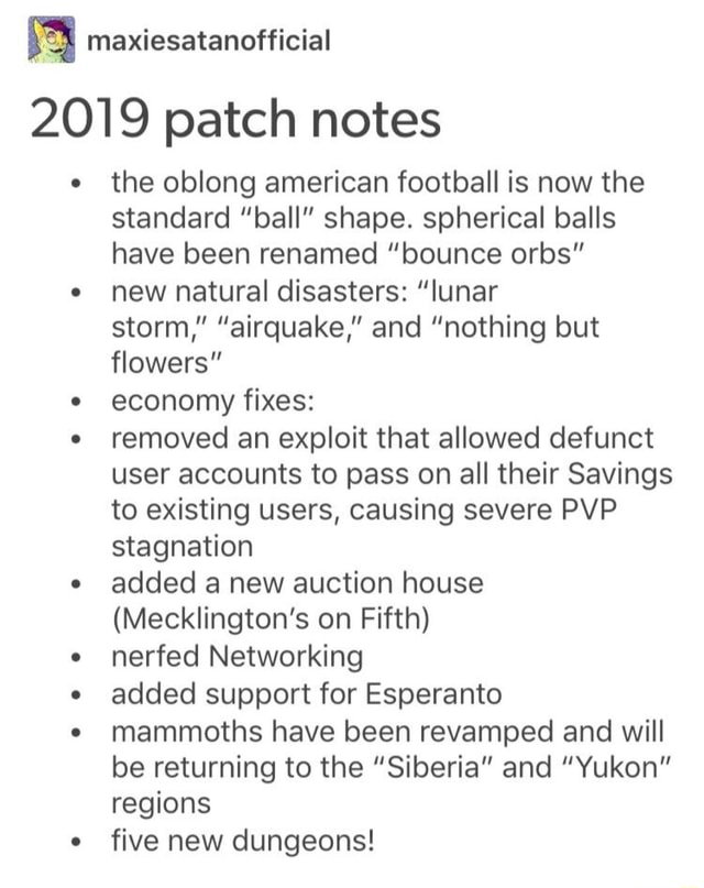 2019 patch notes iFunny