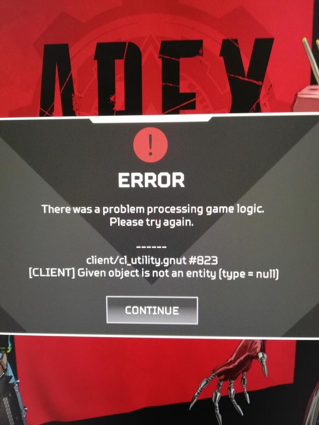 There was a problem processing game logic please try again apex legends ошибка