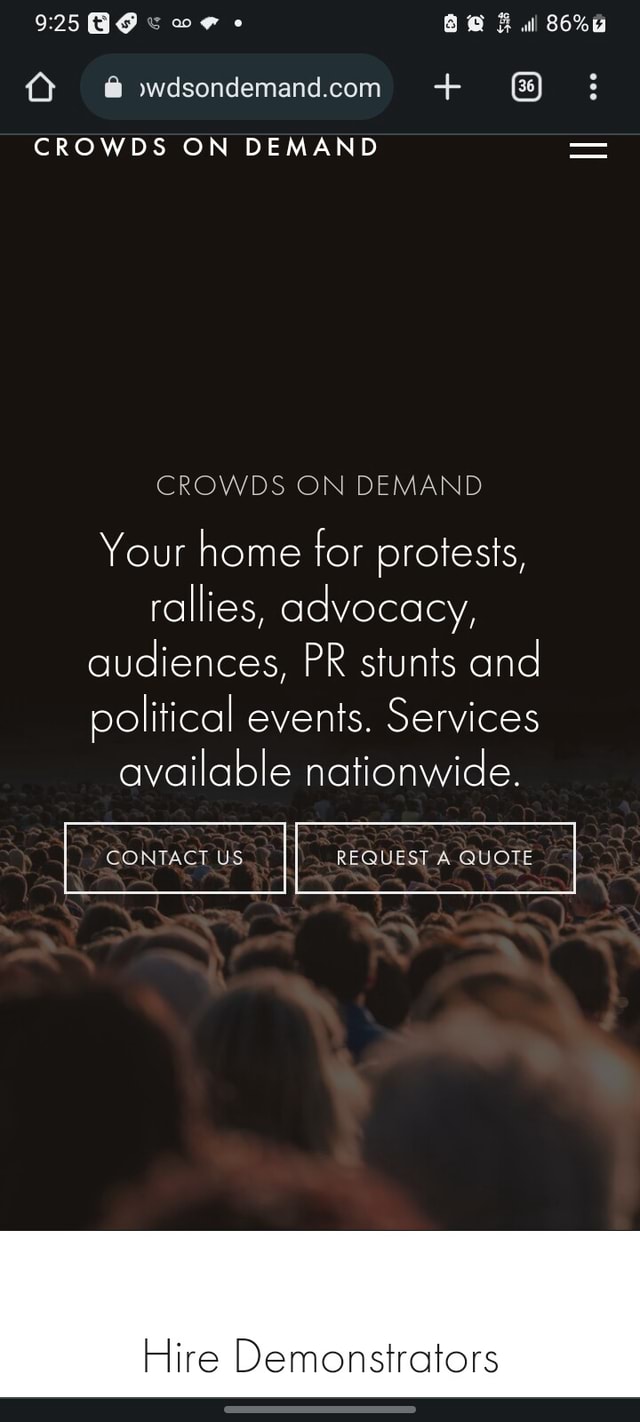 Wee crowds on demand crowds on demand your home for protests rallies
