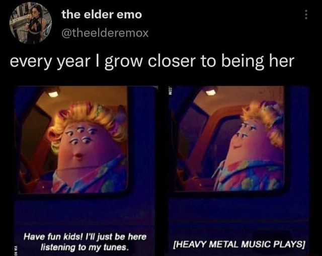 Gi the elder emo @theelderemox every year I grow closer to being her ...