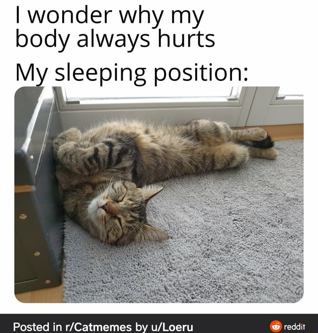 I wonder why my body always hurts My sleeping position Posted in r