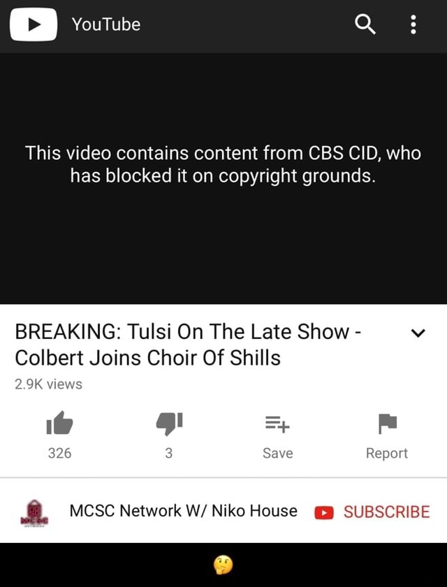 This Video Contains Content From CBS CID, Who Has Blocked It On ...