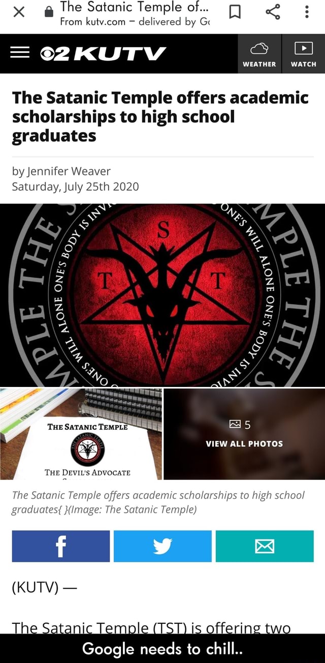 The Satanic Temple Ot Es From Delivered By Gc The Satanic