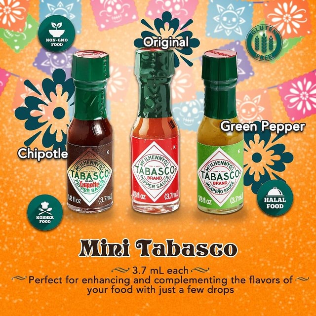 SS TABASCO 3.7 mL each Perfect for enhancing and complementing the