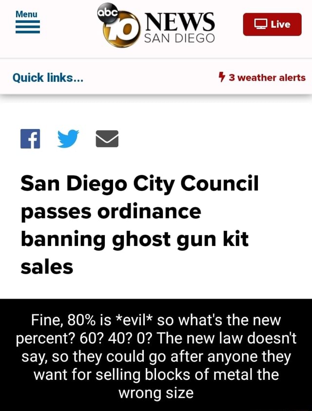 )NEWS SAN DIEGO Quick links... 3 weather alerts San Diego City Council