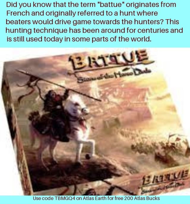 Did you know that the term "battue" originates from French and originally referred to a hunt