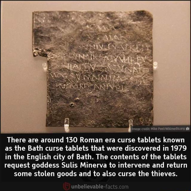 Ave Credit Mike There Are Around 130 Roman Era Curse Tablets Known As