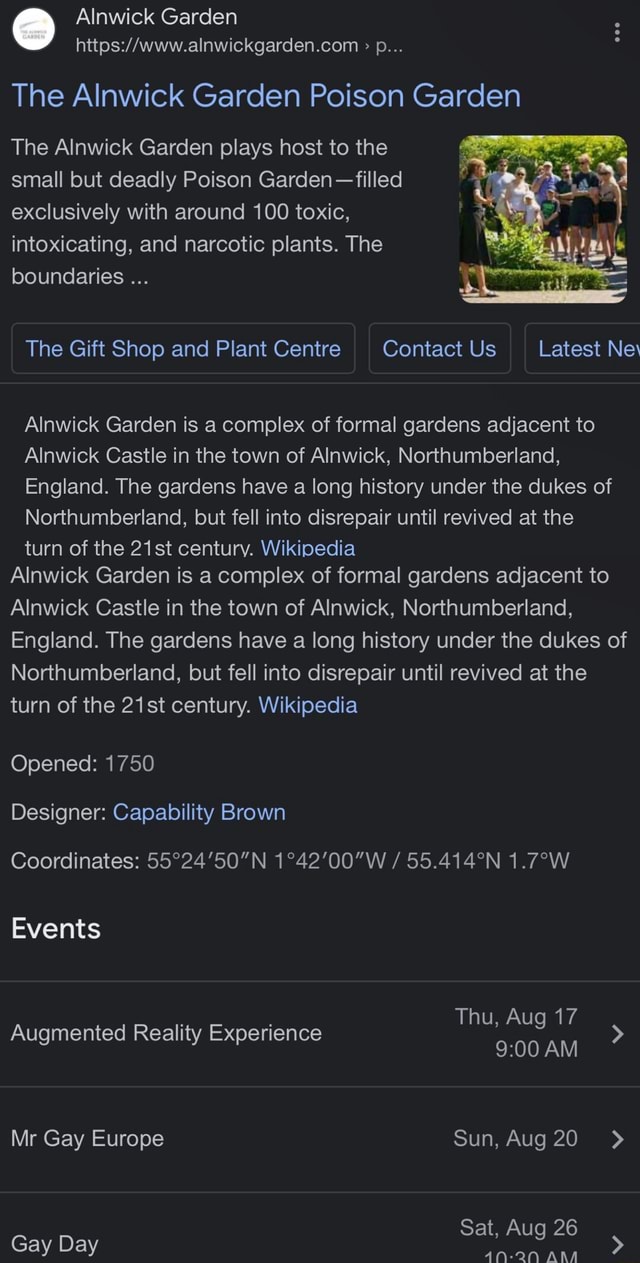 Alnwick Garden > p... The Alnwick Garden Poison Garden The Alnwick