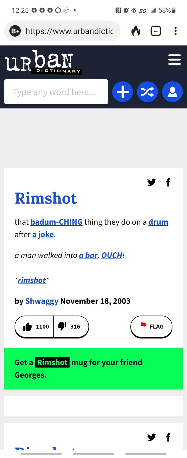 8 se al DICTIONARY Type any word here... Rimshot that badumCHING thing