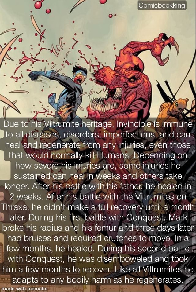 Due to his Viltrumite heritage. Invincible is immune to all diseases