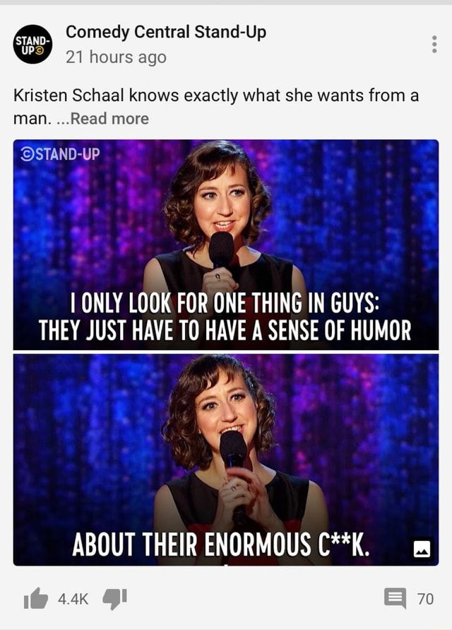 © Comedy Central Stand Up 21 Hours Ago Kristen Schaal Knows Exactly What She Wants From A ©stand
