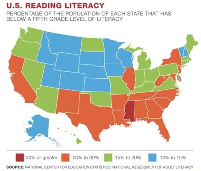 This map highlights some of the best and worst educated states as of ...