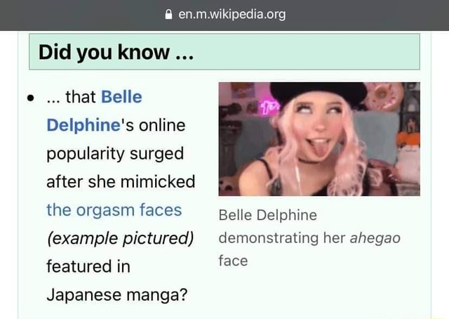 I Did you know e that Belle Delphine s online popularity surged