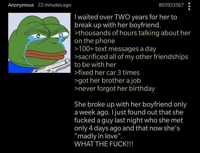 Fixed Her Car 3 Times Fucked A Guy Last Night Who She Met Only 4 Days Ago And That Now She S