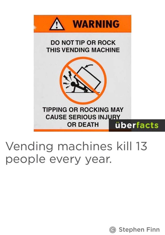 DO NOT TIP OR ROCK THIS VENDING MACHINE TIPPING OR ROCKING MAY CAUSE SERIOUS INJUR OR DEATH