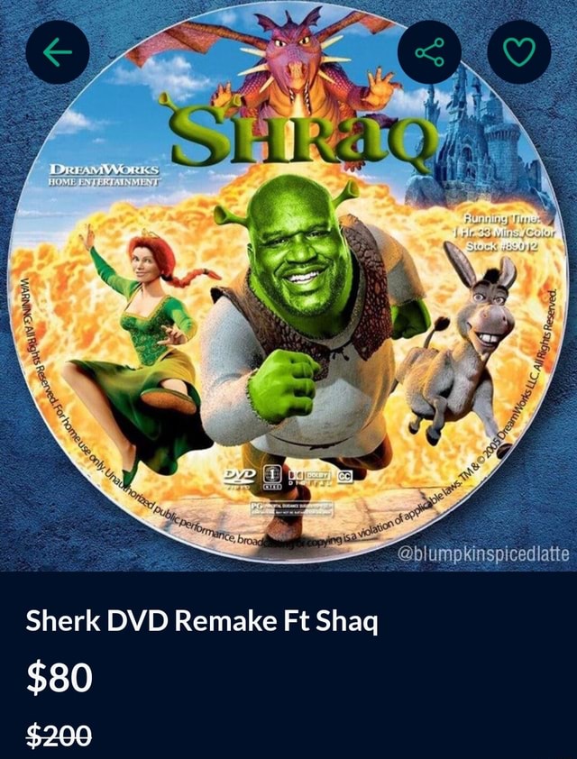 Remake Dvd @blumpkinspicedlatte Sherk DVD Remake Ft Shag $80 $200 - iFunny