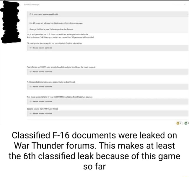 Technical F-15 and F-16 documents leaked in online gaming forum, News