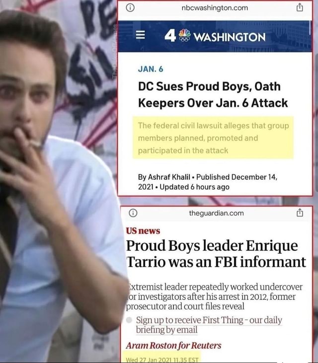 4 WASHINGTON JAN. 6 DC Sues Proud Boys, Oath Keepers Over Jan. 6 Attack ...